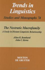 Cover of: The Nostratic macrofamily by Allan R. Bomhard