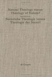 Natural theology versus theology of nature? by International Paul Tillich Symposium (4th 1992 Frankfurt am Main, Germany)