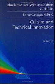 Cover of: Culture and technical innovation | Horst Albach