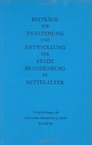 Cover of: Beiträge zur Entstehung und Entwicklung der Stadt Brandenburg im Mittelalter