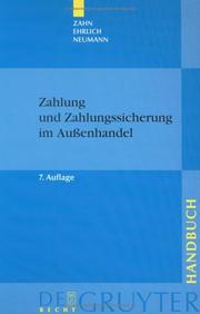 Cover of: Zahlung und Zahlungssicherung im Außenhandel.