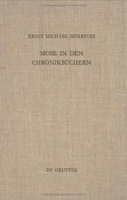 Cover of: Mose in den Chronikbüchern by Ernst Michael Dörrfuss