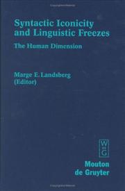 Cover of: Syntactic iconicity and linguistic freezes: the human dimension