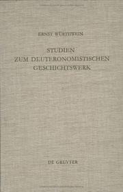 Cover of: Studien zum deuteronomistischen Geschichtswerk by Ernst Würthwein