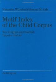 Cover of: Motif index of the Child corpus | Natascha WГјrzbach