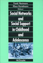 Cover of: Social networks and social support in childhood and adolescence