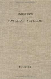 Cover of: Vom Leiden zur Lehre: der dritte Redegang (Hiob 21-27) und die Redaktionsgeschichte der Hiobbuches