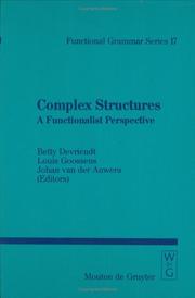 Cover of: Complex structures by edited by Betty Devriendt, Louis Goossens, Johan van der Auwera.