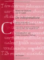 Cover of: de Interpretatione: Boethius' Bearbeitung Von Aristoteles' Schrift Peri Hermeneias: Konkordanzen, Wortlisten Und Abdruck Des Textes Nach D