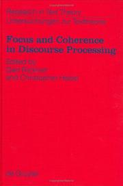 Cover of: Focus and coherence in discourse processing