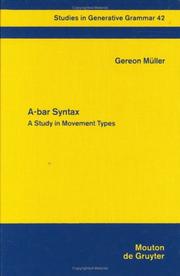 Cover of: A-bar syntax: a study in movement types