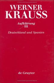 Cover of: Aufklarung Deutschland Und Spanien