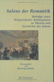 Cover of: Salons der Romantik: Beiträge eines Wiepersdorfer Kolloquiums zu Theorie und Geschichte des Salons