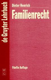 Cover of: Familienrecht by Henrich, Dieter