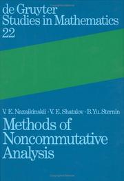 Cover of: Methods of noncommutative analysis: theory and applications