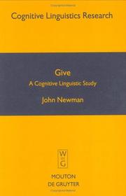 Cover of: Give: a cognitive linguistic study