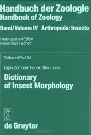 Cover of: Handbuch Der Zoologie/Handbook of Zoology: Eine Naturgeschichte Der Stamme Des Tierreiches/a Natural History of the Phyla of the Animal Kingdom (Dictionary of Insect Morphology , Vol 4)