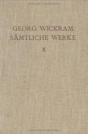 Cover of: Samtliche Werke by Georg Wickram