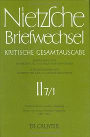 Cover of: Nietzsche Briefwechsel: Kritische Gesamtausgabe