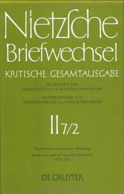 Cover of: Friedrich Nietzsche - Briefwechsel by Begrundet, Giorgio Colli, Mazzino Montinari Miller, Annemarie Pieper