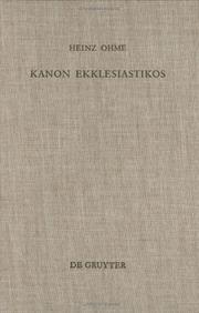 Cover of: Kanon Ekklesiastikos: Die Bedeutung Des Altkirchlichen Kanonbegriffes (Arbeiten Zur Kirchengeschichte)