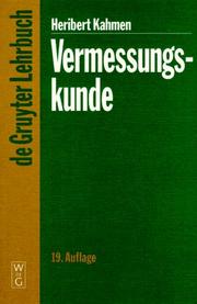 Cover of: Vermessungskunde.