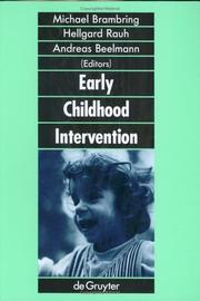 Cover of: Early Childhood Intervention by 