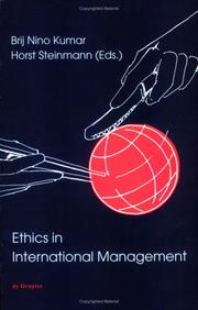 Cover of: Ethics in international management by edited by Brij Nino Kumar, Horst Steinmann.