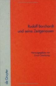 Cover of: Rudolf Borchardt und seine Zeitgenossen by 