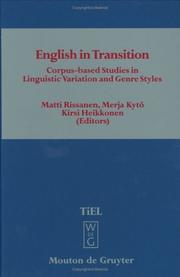 Front cover of English in Transition by Unknown