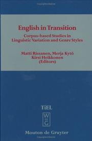 Cover of: English in transition: corpus-based studies in linguistic variation and genre styles