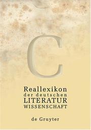 Cover of: Reallexikon der deutschen Literaturwissenschaft: Neubearbeitung des Reallexikons der deutschen Literaturgeschichte
