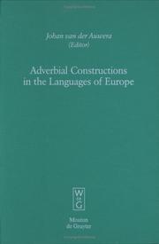 Cover of: Adverbial constructions in the languages of Europe by edited by Johan van der Auwera in collaboration with Dónall P. Ó Baoill.