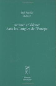 Cover of: Actance et valence dans les langues de l'Europe by edited by Jack Feuillet.