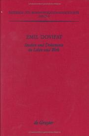 Cover of: Emil Dovifat: Studien Und Dokumente Zu Leben Und Werk (Beitrage Zur Kommunikationsgeschichte)