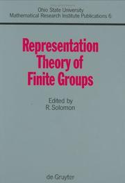 Cover of: Representation theory of finite groups: proceedings of a special research quarter at the Ohio State University, spring, 1995