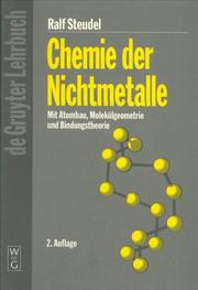 Cover of: Chemie Der Nichtmetalle by Ralf Steudel
