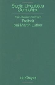 Cover of: Freiheit bei Martin Luther by Anja Lobenstein-Reichmann