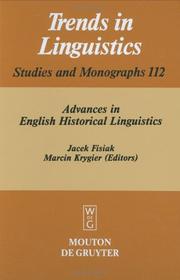 Cover of: Advances in English historical linguistics (1996)