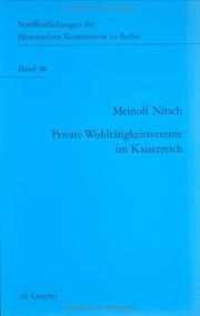 Cover of: Die Praktische Umsetzung Burgerlicher Sozialreformen Im Berlin Des Kaiserreichs: Das Vereinswesen Der Privatwohltatigkeit (Veroffentlichungen Der Historischen Kommission Zu Berlin)