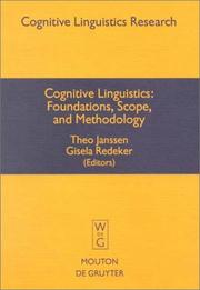 Cover of: Cognitive linguistics, foundations, scope, and methodology by edited by Theo Janssen, Gisela Redeker.