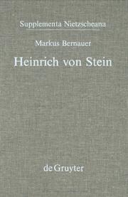 Cover of: Heinrich von Stein by Markus Bernauer