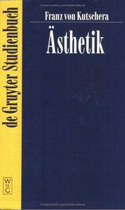 Cover of: Asthetik: 2., Um Ein Vorwort Erweiterte Auflage (De Gruyter Studienbuch)