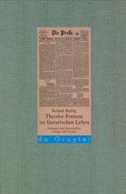 Cover of: Theodor Fontane im literarischen Leben: Zeitungen und Zeitschriften, Verlage und Vereine