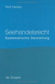 Cover of: Seehandelsrecht. Systematische Darstellung.