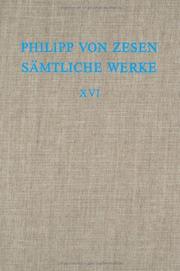 Cover of: Sämtliche Werke. by Philipp von Zesen