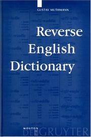 Cover of: Reverse English Dictionary: Based on Phonological and Morphological Principles (Topics in English Linguistics, 29)