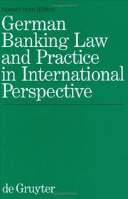Cover of: German banking law and practice in international perspective