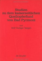 Cover of: Studien zu dem kaiserzeitlichen Quellopferfund von Bad Pyrmont