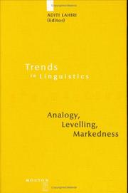 Analogy, Levelling, Markedness by Aditi Lahiri